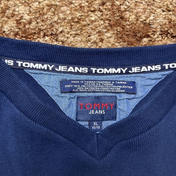 Tommy Jeans Sweater Men’s Extra Large Knit Long Sleeve Tommy 88 - Picture 5 of 12